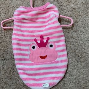 Medium Pink and White Stripped Pet Fleece